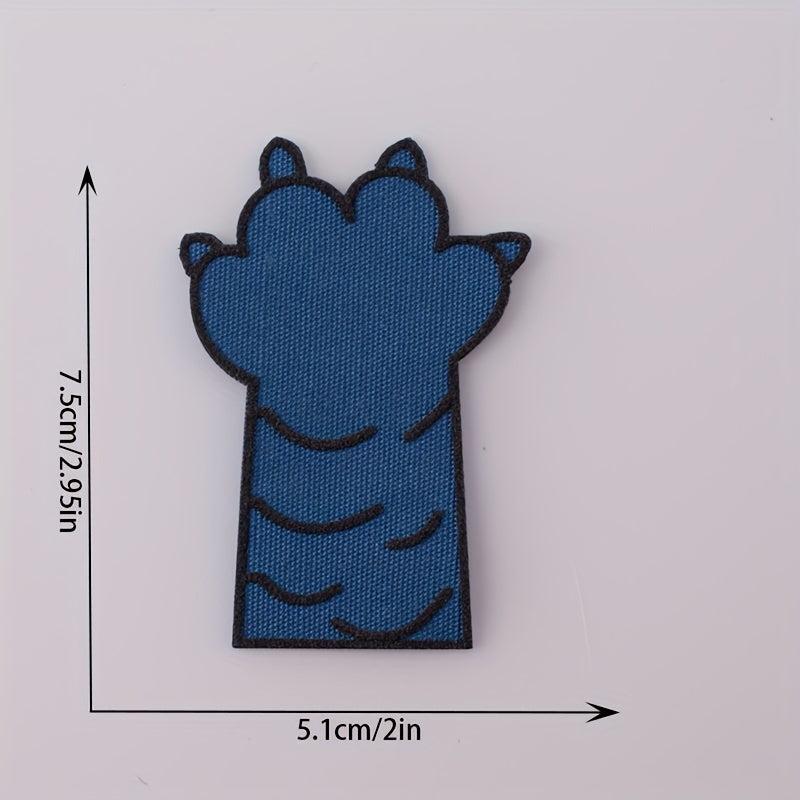 3pcs Dog Paw Cloth Stickers Iron On Sew On Embroidered Applique Patch DIY