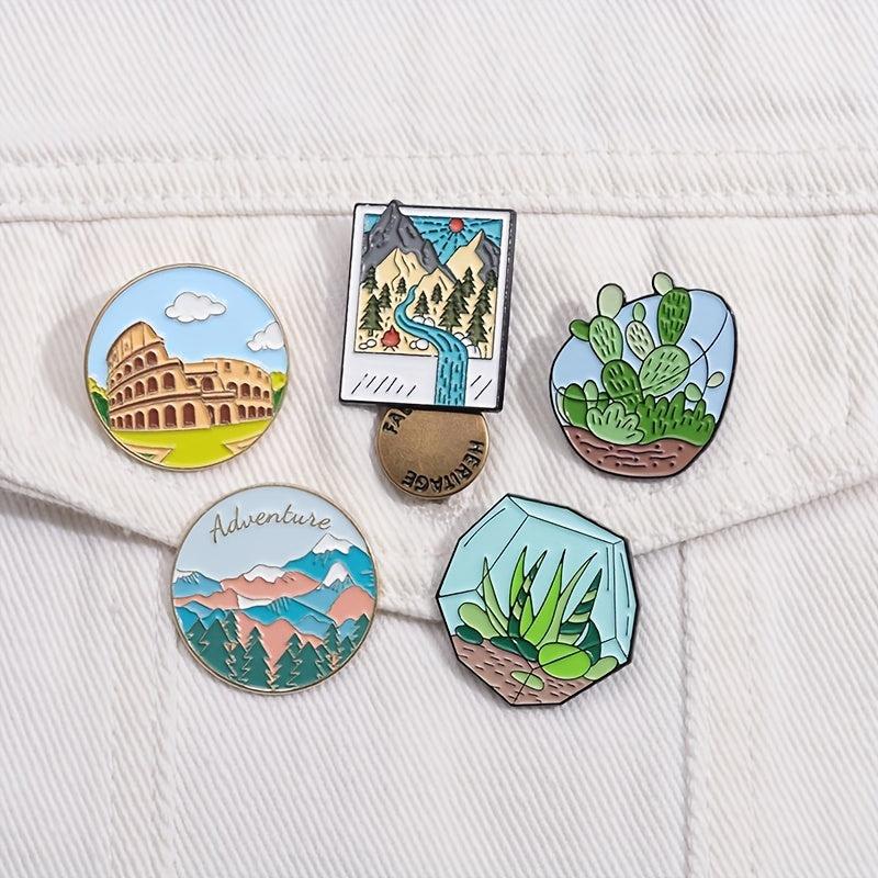 5pcs Cute Animal Brooch Pins for Men, Gifts for Friends, Birthday