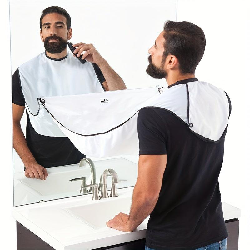 Men's Beard Scraping Shaving Bib with Extra Wide Tie