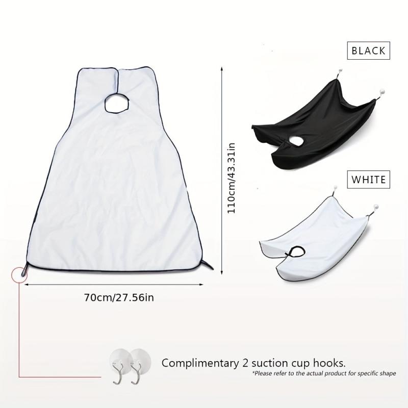 Men's Beard Scraping Shaving Bib with Extra Wide Tie
