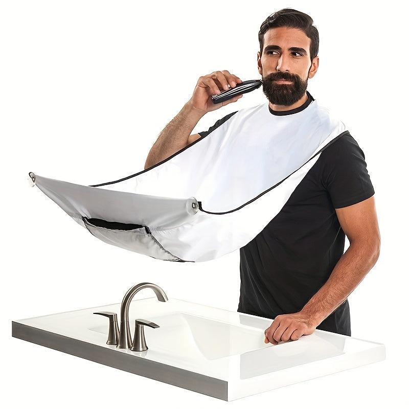 Men's Beard Scraping Shaving Bib with Extra Wide Tie