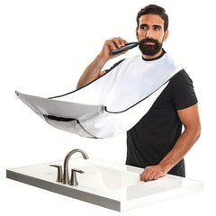 Men's Beard Scraping Shaving Bib with Extra Wide Tie