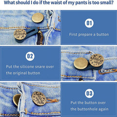 4pcs Elastic Waist Extenders For Pants Jeans Trousers