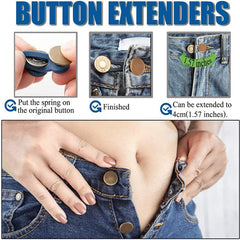 4pcs Elastic Waist Extenders For Pants Jeans Trousers
