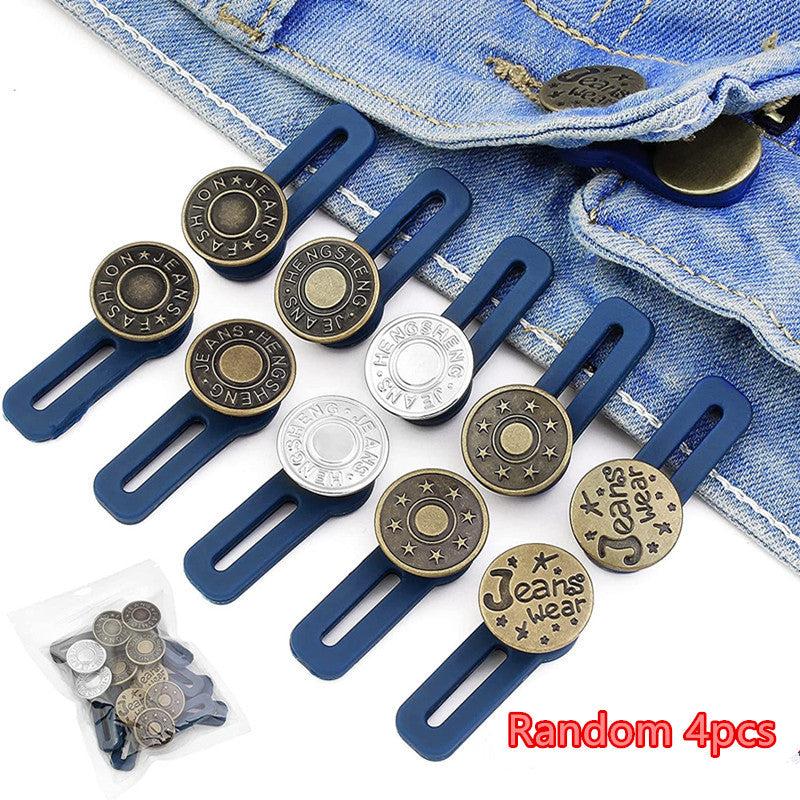 4pcs Elastic Waist Extenders For Pants Jeans Trousers