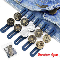 4pcs Elastic Waist Extenders For Pants Jeans Trousers