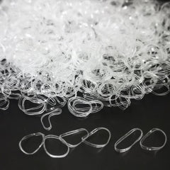 1000PCS Colorful Transparent Rubber Bundle Hair Tie Hair Ring