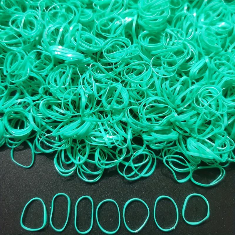 1000PCS Colorful Transparent Rubber Bundle Hair Tie Hair Ring