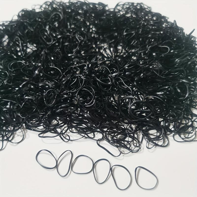 1000PCS Colorful Transparent Rubber Bundle Hair Tie Hair Ring