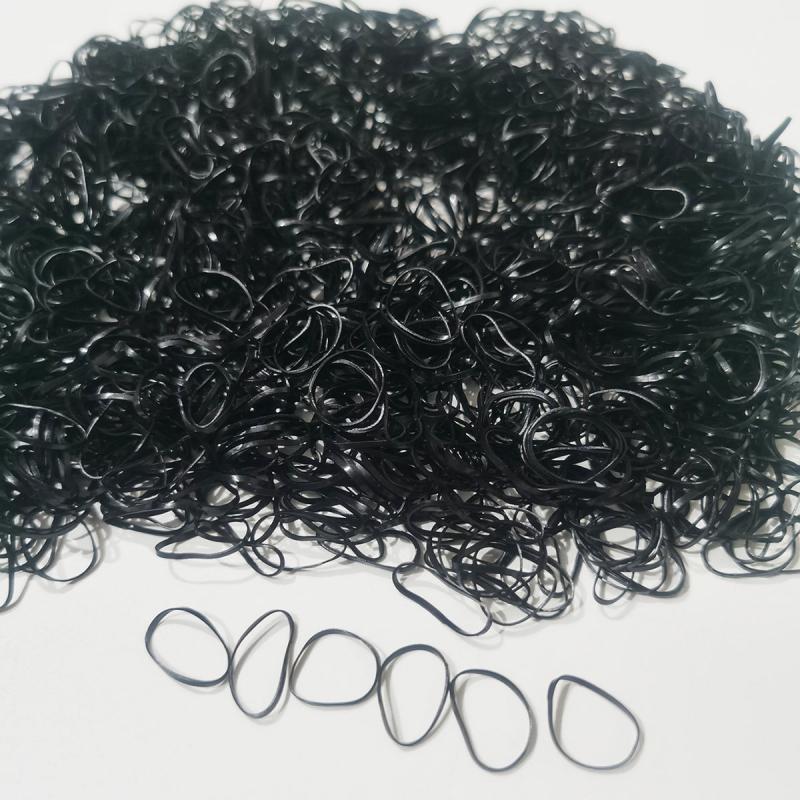 1000PCS Colorful Transparent Rubber Bundle Hair Tie Hair Ring