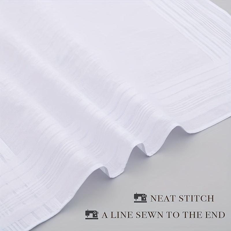 3pcs Men's 100 Handkerchief Solid Striped Handkerchief Absorbent