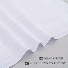3pcs Men's 100 Handkerchief Solid Striped Handkerchief Absorbent