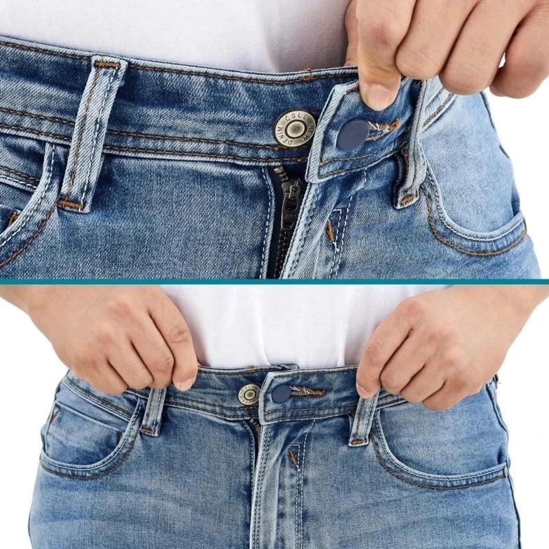 2PCS Pants Waist Extension Button Rubber Adjustment for Men and Women