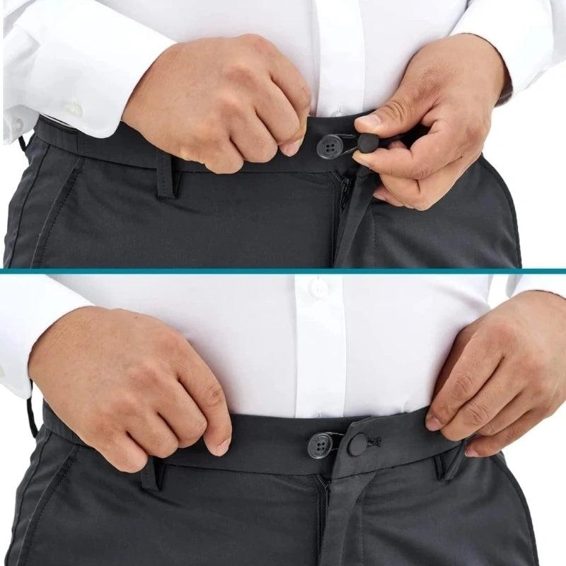 2PCS Pants Waist Extension Button Rubber Adjustment for Men and Women