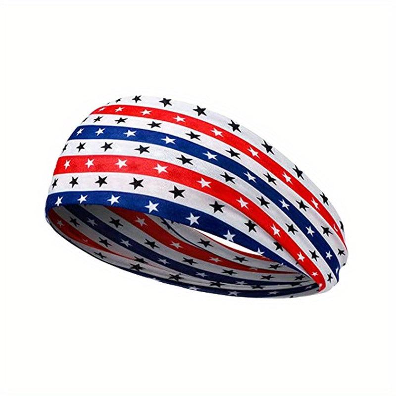 American Flag Headband Sports Headband Flag Pattern Hair Accessories
