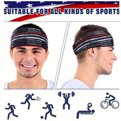 American Flag Headband Sports Headband Flag Pattern Hair Accessories