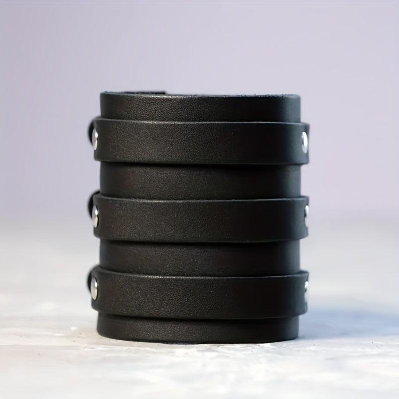 Men's Punk Leather Wristband Multilayer Bracelet