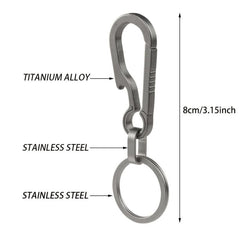 Titanium Bottle Opener Key Chain Carabiner - Unisex