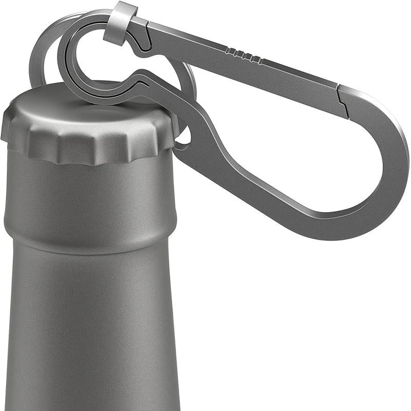 Titanium Bottle Opener Key Chain Carabiner - Unisex