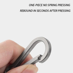 Titanium Bottle Opener Key Chain Carabiner - Unisex