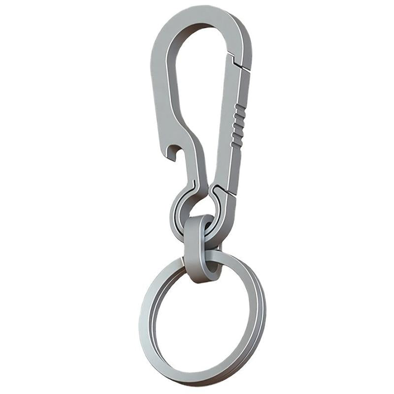 Titanium Bottle Opener Key Chain Carabiner - Unisex