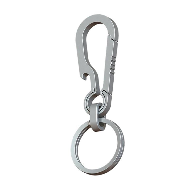 Titanium Bottle Opener Key Chain Carabiner - Unisex