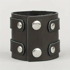 Stylish Leather Bracelet Double Circle Bracelet Men's Wristband