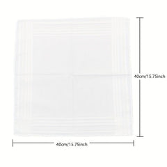12pcs Soft Handkerchiefs 15.75in