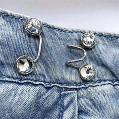 Alloy Waist Buckle Pins Waist Clip Adjustable Snap Button Detachable Accessories