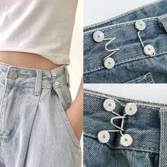 Alloy Waist Buckle Pins Waist Clip Adjustable Snap Button Detachable Accessories