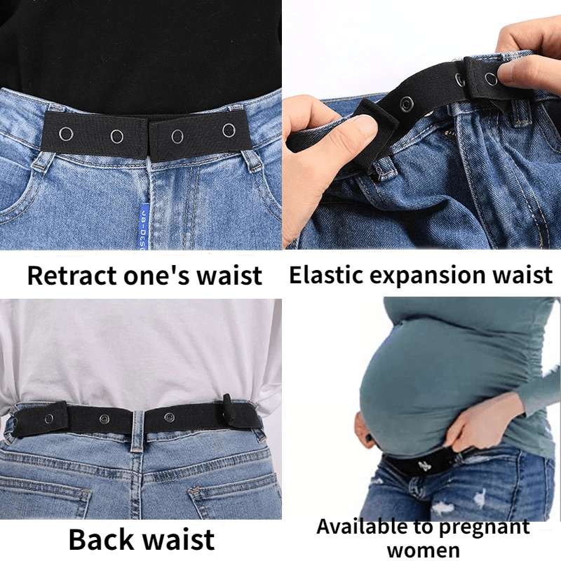 Elastic Waist Extenders Stretch Waist Belt Jeans Pants Waist Extenders