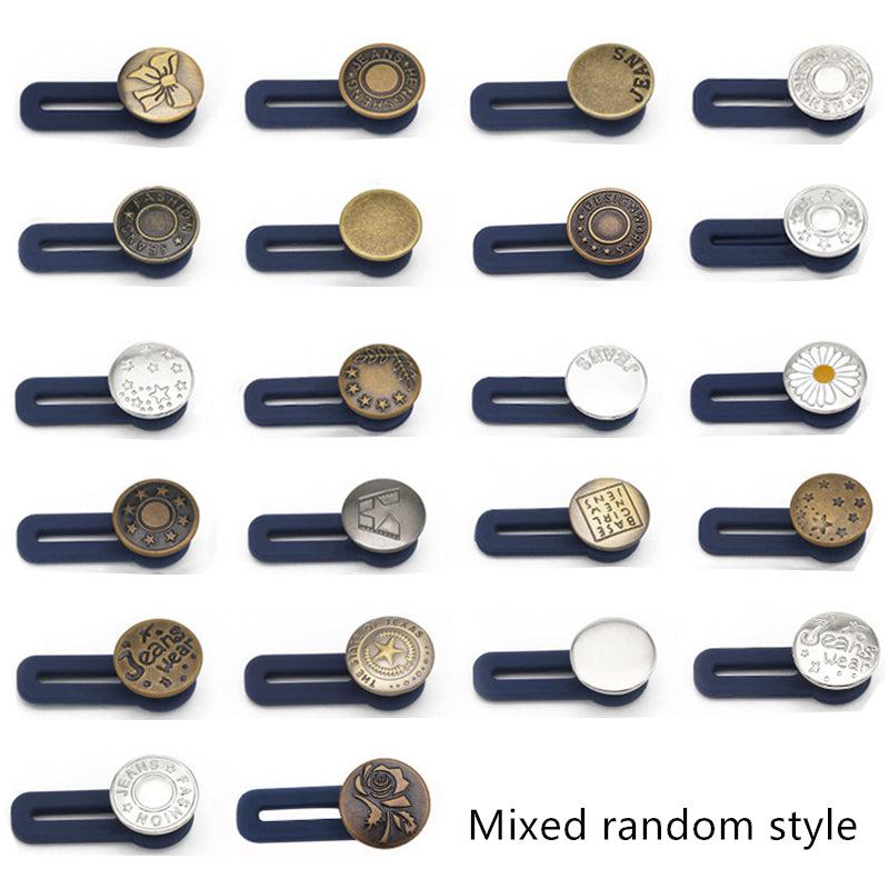 5pcs Metal Button Extension for Enlarged Waist Jeans Sewing