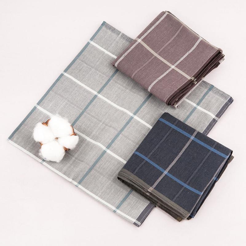 3pcs Men's Striped Pocket Handkerchief - Lightweight Business