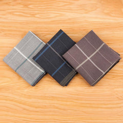 3pcs Men's Striped Pocket Handkerchief - Lightweight Business