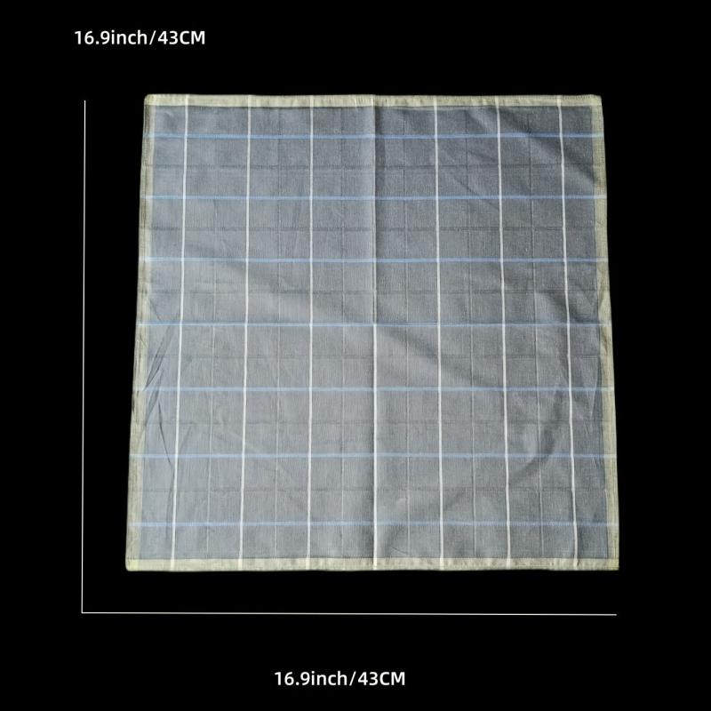 3pcs Men's Striped Pocket Handkerchief - Lightweight Business