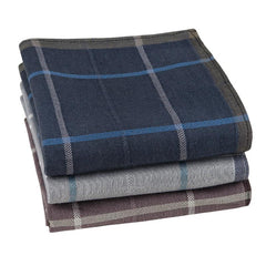 3pcs Men's Striped Pocket Handkerchief - Lightweight Business