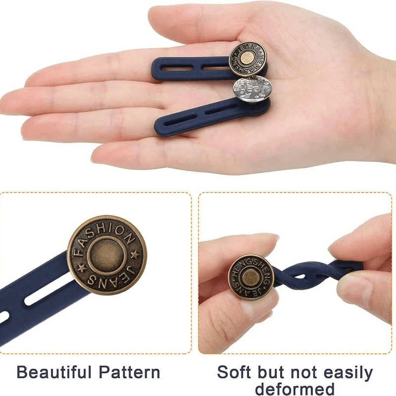 4pcs Elastic Waist Extenders for Pants Jeans Trousers