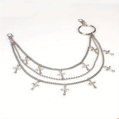 Metal Love Wings Pendant Pants Chain Retro Key Body Chain