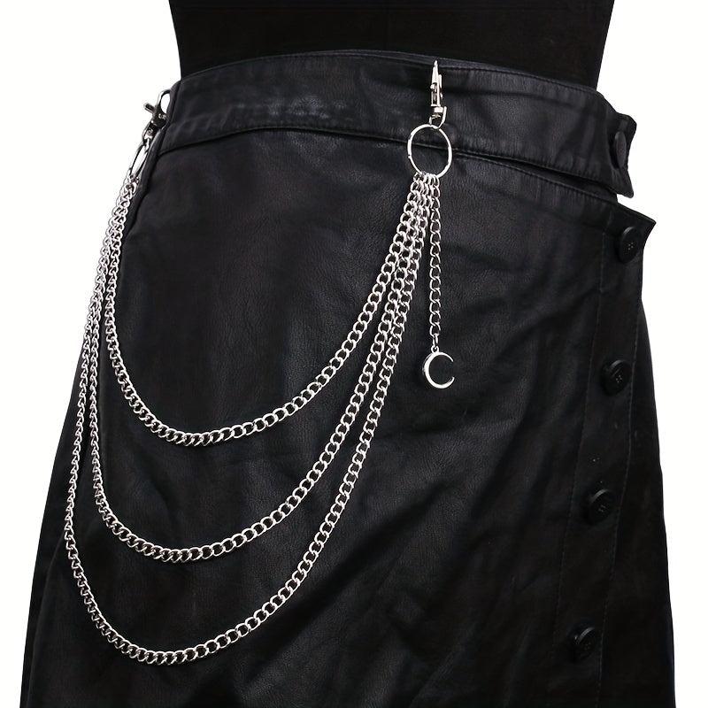 Metal Love Wings Pendant Pants Chain Retro Key Body Chain