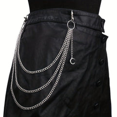 Metal Love Wings Pendant Pants Chain Retro Key Body Chain