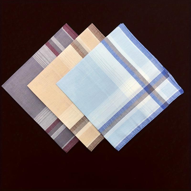 Men's Handkerchief Soft Hanky Classic Mocketer 3pcs 6pcs 40 01cm