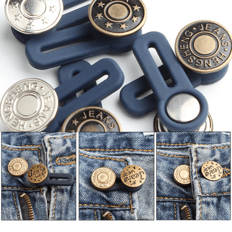 6pcs Pants Waist Extender Metal Button Waist Stretch Size Adjust