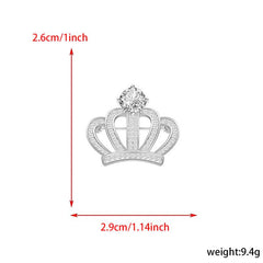 High End Zircon Crown Brooch Men's Dinner Pin Evening Dress Accessories
