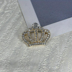 High End Zircon Crown Brooch Men's Dinner Pin Evening Dress Accessories