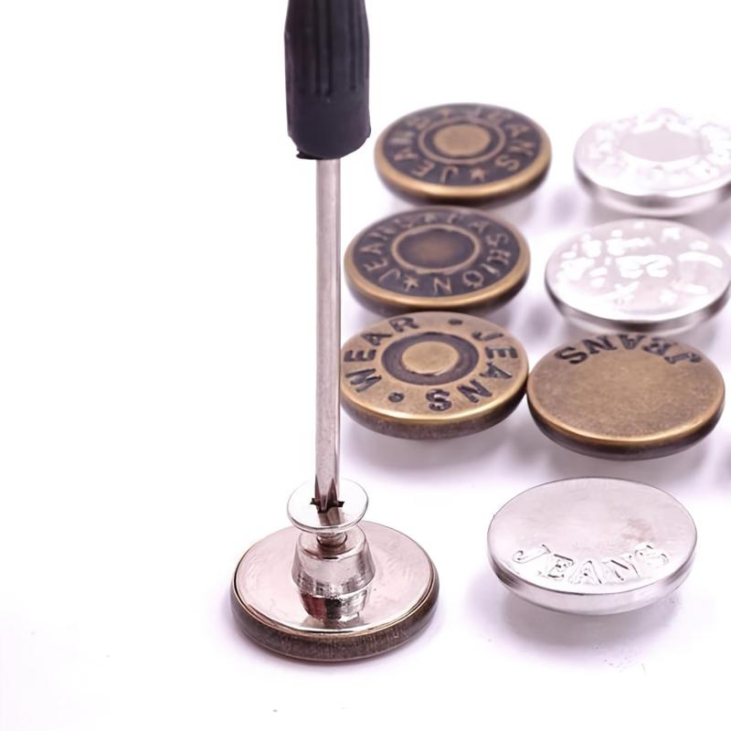 Replacement Jeans Copper Buttons With Tool