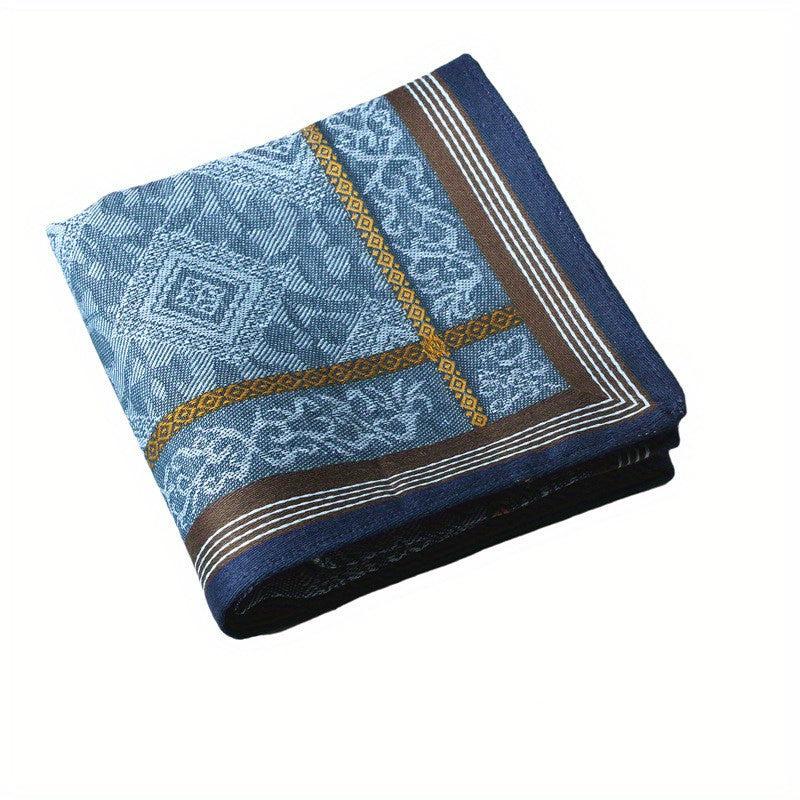 Men's Soft Sweat Absorption Thick Jacquard Handkerchief