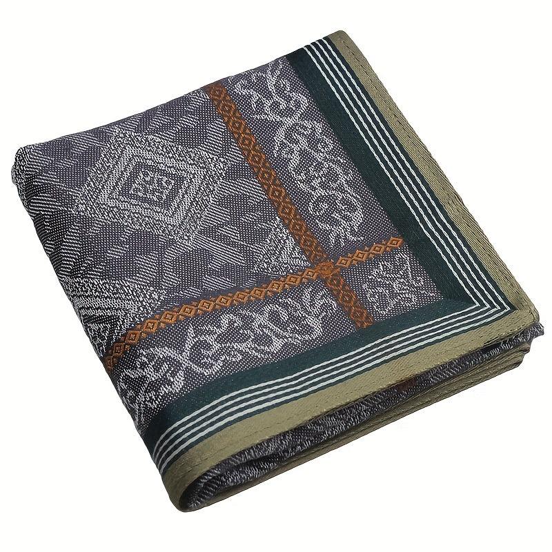 Men's Soft Sweat Absorption Thick Jacquard Handkerchief