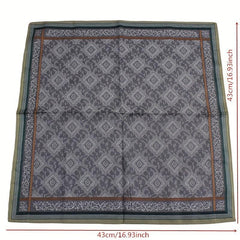Men's Soft Sweat Absorption Thick Jacquard Handkerchief