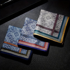 Men's Soft Sweat Absorption Thick Jacquard Handkerchief