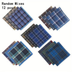 Men's Plaid Handkerchief Bundle - Outdoor Dinner Party Essential